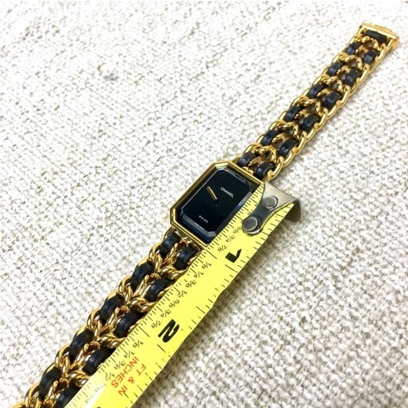 Authentic CHANEL Premiere watch gold black size L - Picture 11 of 14